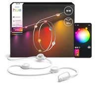 Philips Hue Guirlande lumineuse Festavia, 18 M, White & Color Ambiance, 55 lm, 32 Ampoules à intensité réglable, Câble blanc, Résiste aux intempéries, Guirlande guinguette facile à installer