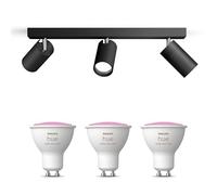 Philips Hue Idris Spot en saillie (Noir) - 3 ampoules - Lumière blanche/colorée