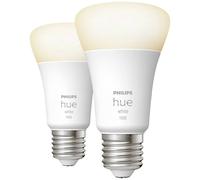 Lot de 2 ampoules LED connectée - PHILIPS HUE White - 929002469205 - E27 - Equivalent 75 W - 1100 lumens - Bluetooth