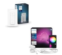 Philips Hue Kit de base LED Smart Solo Lightstrip d'intérieur de 3 m, 1 interrupteur contrôle avec l'application Hue, fonctionne avec Alexa, Google Assistant et Apple HomeKit