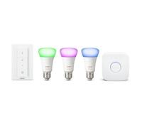 Kit de démarrage Philips Hue Blanc et couleur X3 E27 + Pont + Variateur Blanc G