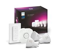 Philips Hue Kit de démarrage 3 x GU10 et chevalet Blanc et Ambiance colorée