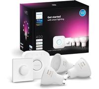Philips Hue White & Color Ambiance Kit de Démarrage, lot de 2 ampoules connectées E27 75W, 1100 Lumens, Pont et télécommande, Contrôle Bluetooth, Intégration Alexa/Google Assistant/Apple HomeKit