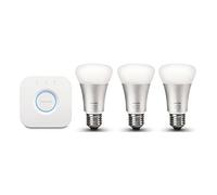 Philips Hue Kit de Démarrage White And Color Ambiance avec 3 X E27 10 W [Pont Inclus], Un Kit de Lampes Connectées - Ampoules à Variation de Couleurs - Fonctionne avec Alexa