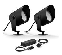 Philips Hue Lily XL Kit de base avec 2 spots de jardin (anthracite) - Lumière blanche et colorée - Comprend 1 câble d'alimentation - Éclairage de jardin - Hue White and Color Ambiance