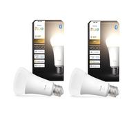 Philips Hue Lot de 2 ampoules intelligentes blanches 1600 A67 E27 | LED extra lumineuses à intensité variable, éclairage intelligent, application et commande vocale, fonctionne avec Alexa, Google Home