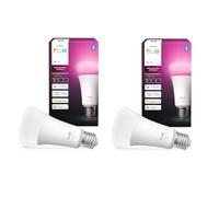 Philips Hue Lot de 2 ampoules intelligentes blanches et colorées Ambiance 1600 A67 E27 | LED extra lumineuses à intensité variable, 16 m de couleurs, application et commande vocale, fonctionne avec