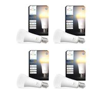 Philips Hue Lot de 4 ampoules intelligentes blanches Ambiance 1600 A67 E27 | LED extra lumineuses à intensité variable, lumière chaude à froide, application et commande vocale, fonctionne avec Alexa