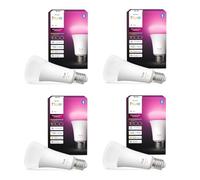 Philips Hue Lot de 4 ampoules intelligentes blanches et colorées Ambiance 1600 A67 E27 | LED extra lumineuses à intensité variable, 16 m de couleurs, application et commande vocale, fonctionne avec