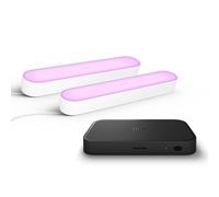 Philips Hue Pack : 2 Barres Lumineuses Play Blanches + Sync Box 8k