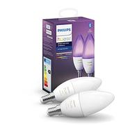 Philips Hue Pack de 2 ampoules connectées White & Color flamme E14