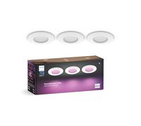Philips Pack de 3 spots encastrés connectés 90mm - Blanc et couleurs, Bluetooth, commande vocale
