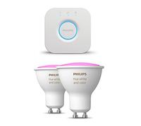 Philips Hue Pack de démarrage - White and Color Ambiance - GU10-2 Lampes - 1 pont