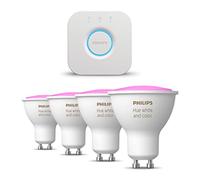 Philips Hue Pack de démarrage - White and Color Ambiance - GU10-4 Lampes - 1 pont