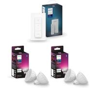 Philips Hue Pack d'extension - GU5.3 - avec 4 spots (MR16) - 12V - Lumière blanche et colorée - Incl. 1 interrupteur variateur Hue - Hue White and Color Ambiance