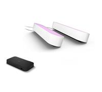 Philips Hue Pack HDMI Sync Box 8K + 2 Barres Lumineuses Hue Play Blanches - Immersion et Design Épuré