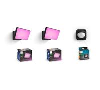 Philips Hue Pack Outdoor - Détecteur de Mouvement + 2x Projecteurs Discover White & Colour 15W - Éclairage Extérieur Intelligent