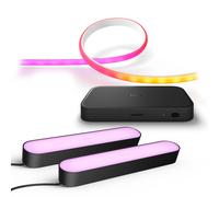 Philips Hue Pack : Play Gradient Lightstrip + Sync Box 8k + 2 Barres Lumineuses Play Noires