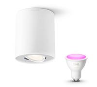 Philips Hue Pillar Spot en saillie (Blanc) - Lumière blanche et colorée - Spot en saillie avec 1 points lumineux - GU10 - Hue White and Color Ambiance