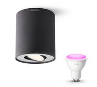 Philips Hue Pillar Spot en saillie (Noir) - Lumière blanche et colorée - Spot en saillie avec 1 points lumineux - GU10 - Hue White and Color Ambiance