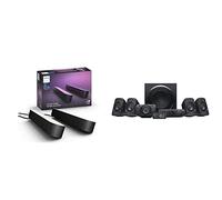 Philips Hue Play Pack White & Color Ambiance,Noir, Pack de 2, fonctionne avec Alexa, Google Assistant et Apple Homekit + Logitech Z906 Système de Haut-Parleurs avec Son Surround 5.1, PC/PS4/Xbox/TV