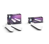 Philips Hue Play Pack White & Color Ambiance X2 6,6 W - Blanc + Philips Hue Play White & Color Ambiance Extension 6,6 W - Blanc - Alimentation électrique non incluse