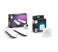 Philips Hue Play Pack White & Color Ambiance X2 6,6 W - Blanc + Pont de Connexion - Fonctionne avec Alexa - Compatible avec Apple Homekit