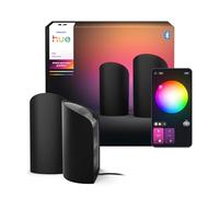 Philips Hue Play Wall Washer Connecté Noir, Pack de 2, White and Color Ambiance avec technologie ColorCast, Compatible Bluetooth, Contrôle Vocal avec Alexa, Apple Home & Google Assistant Philips.