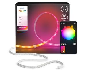 Philips Hue Rallonge Ruban LED Flux, Éclairage Intérieur Connecté, 10 m | Extension Bande LED Flux, RGB Chromasynch, Découpable, Réutilisable, Dos Adhésif, Contrôle via App & Commande vocale