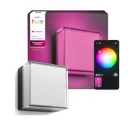 Philips Hue Scenova Applique Murale Extérieur LED, Carré | White and Color Ambiance, CCT 2000-6500 K, Résistant aux UV, IP44, Lumière Tamisée, Jardin, Alexa, Google Home, Apple Home