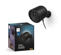 Philips Hue Secure, Caméra HD 1080P Filaire, Utilisation intérieure ou extérieure, contrôle avec Une Seule Application, Noir