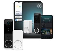 Philips Hue Sonnette Vidéo Sécurisée Filaire et Carillon Intelligent, Résolution 2K, Vue Grand Angle, Détection de Mouvement, Audio Bidirectionnel, Notifications en Temps Réel