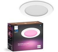 Philips Hue spot encastré connecté, 170mm, lumière blanche et couleur, compatible Bluetooth, contrôle vocal avec Alexa, Apple Home et Google Assistant, blanc