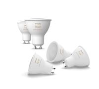 Philips Hue Spots LED GU10, Pack de 5 | Lumière White Ambiance, Smart LED, 400 lm, 4,2 W, Variation Intensité Lumineuse, App Bluetooth, Maison Connectée