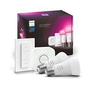 Philips Hue White and Color ambiance Kit de démarrage : 2 ampoules connectées E27 (1100) + variateur