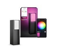 Philips Hue Turaco Borne Extérieur, Lumière Blanche et Multicolore Personnalisable, 1100 lm, Ampoule A60 Incluse, Luminosité Variable, IP44 Résiste aux Intempéries, Compatible Matter, Zigbee