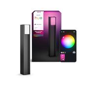 Philips Hue Turaco Lampadaire Extérieur, Lumière Blanche et Multicolore Ajustable, 1100 lm, Ampoule LED A60 Incluse, Luminosité Variable, IP44 Résiste aux Intempéries, Compatible Matter, Zigbee