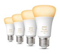 Philips Hue White Ambiance A60 - Ampoule Connectée E27 - 800 (Pack De 4)