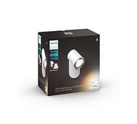 Philips Hue White Ambiance ADORE Spot 1x5.5W salle de bain, compatible Bluetooth - Blanc (télécommande incluse), fonctionne avec Alexa, Google Assistant et Apple Homekit