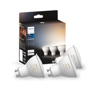 Philips Hue White Ambiance Ampoule LED connecté Pack de 3, culot GU10, 350 lumens (équivalent 50W). Compatible Bluetooth, fonctionne avec Alexa, Google Assistant et Apple HomeKit