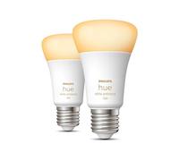 Philips Hue White Ambiance, ampoule LED connectée E27 équivalent 75W, 1100 lumen, compatible Bluetooth, pack de 2