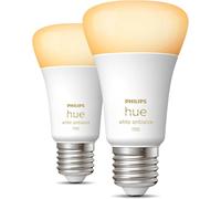 Philips Hue White Ambiance, ampoule LED connectée E27 équivalent 75W, 1100 lumen, compatible Bluetooth, pack de 2, fonctionne avec Alexa, Google Assistant et Apple Homekit, ancienne génération