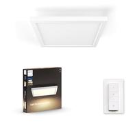 Philips Hue White Ambiance AURELLE Panneau LED 30X30 cm 24,5W compatible Bluetooth - Blanc (télécommande incluse), fonctionne avec Alexa, Google Assistant et Apple Homekit, ancienne génération