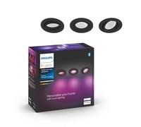 Philips White Ambiance, Centura spots encastrés noir 3x5.7W, compatible Bluetooth, fonctionne avec Alexa, Google Assistant et Apple Homekit