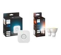 Philips Hue White Ambiance GU10 + Bridge, Lampe à LED , EEC: G