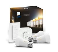 Philips Hue White ambiance Kit de démarrage : 3 ampoules connectées E27 (1100) + variateur