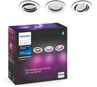 Philips Hue White Ambiance, Milliskin spots encastrés blancs 3x5,7W, compatible Bluetooth, fonctionne avec Alexa, Google Assistant et Apple Homekit