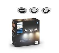 Philips Hue White Ambiance, Milliskin spots encastrés blancs 3x5W, compatible Bluetooth, fonctionne avec Alexa, Google Assistant et Apple Homekit