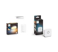 Philips Hue White Ambiance Pafonnier Enrave Small Blanc, compatible Bluetooth, fonctionne avec Alexa, Google Assistant et Apple Homekit & Motion Sensor Détecteur de mouvement sans fil