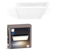 Philips Hue White Ambiance, Panneau LED Aurelle, 2430lm, 30 x 30 cm, Blanc | Plafonnier Carré, Lumière Blanc 2200-6500K, Économie d'énergie, Dimmable, Contrôle Vocal via App, Alexa, Google & Apple
